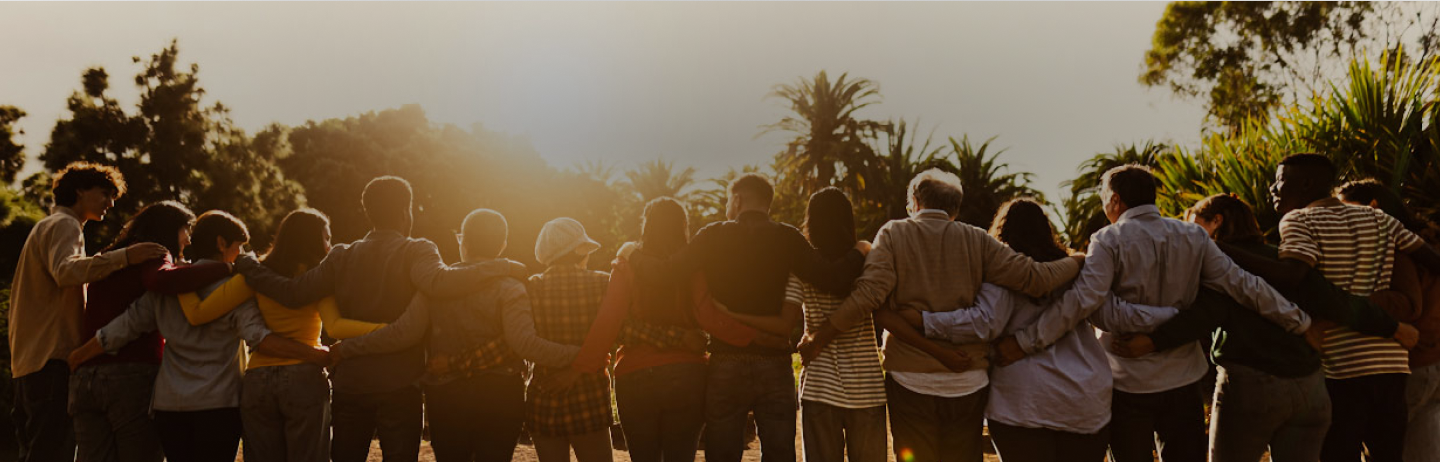 Group of people embracing